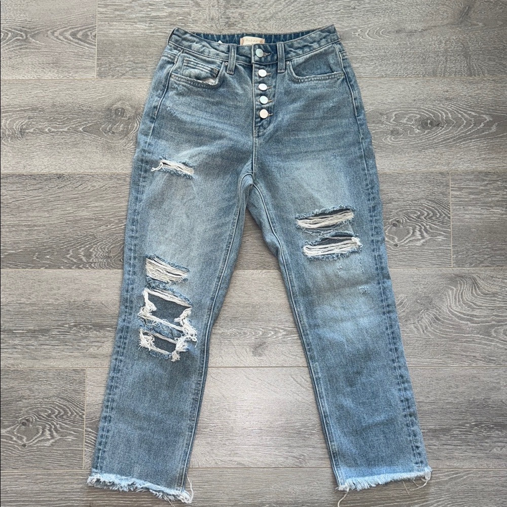 Altar’d State Distressed Blue Denim Jeans